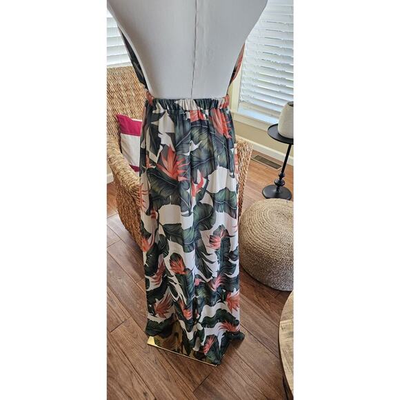 Show Me Your Mumu Luna Halter Dress Size M Tropical Beach Maxi - Picture 9 of 15
